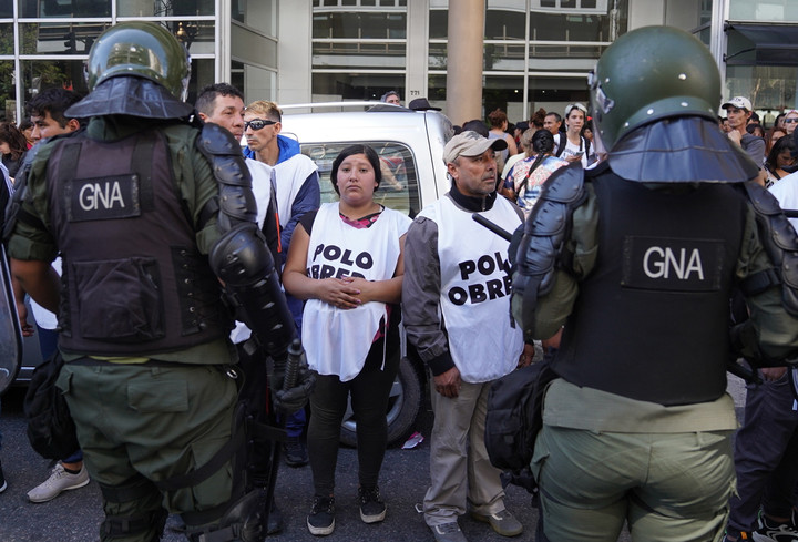 Marcha piquetera. este miércoles. Foto: Guillermo Rodríguez Adami.