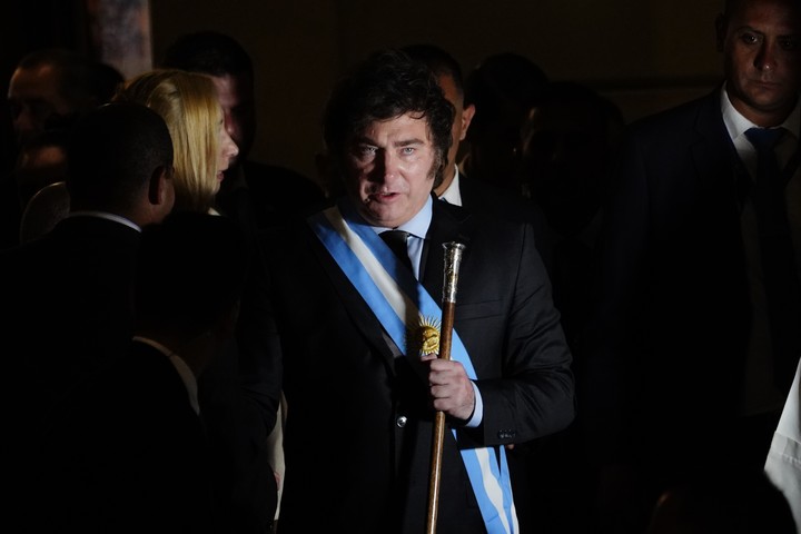 Javier Milei en la Catedral Metropolitana. Foto Emmanuel Fernández