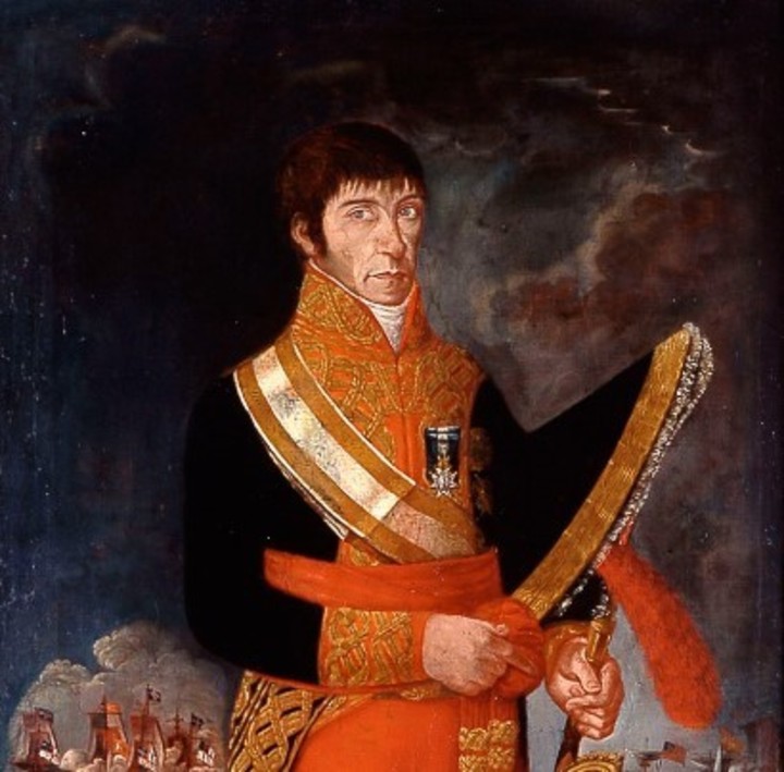 El virrey Cisneros también usaba una banda.