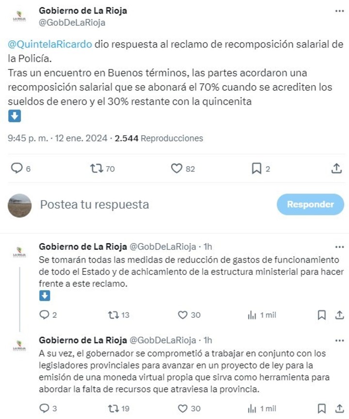 El Gobierno de La Rioja anunció achicamiento de gastos del Estado y una moneda virtual propia.