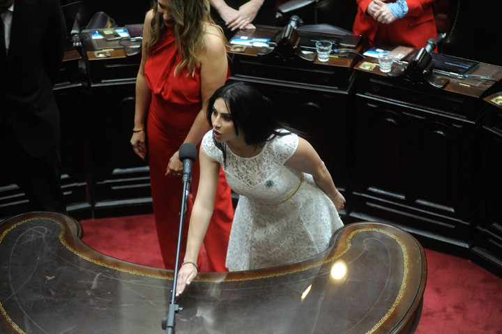 LA diputada oficialista Marcela Pagano desplazada en Diputados. Foto: Federico López Claro
